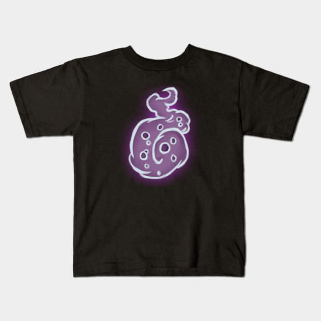 Ghost Flame Purple Kids T-Shirt by TheRobCalledZeus